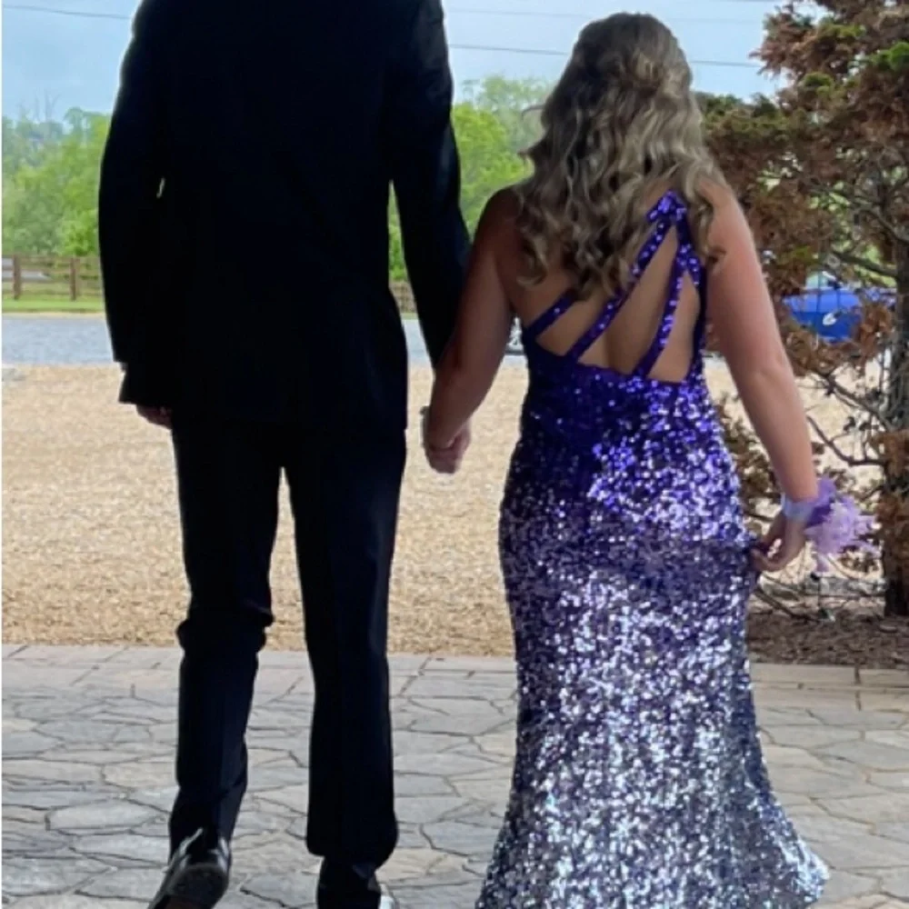 Beautiful Ombre Purple Sherri Hill prom dress!! - Picture 9 of 11